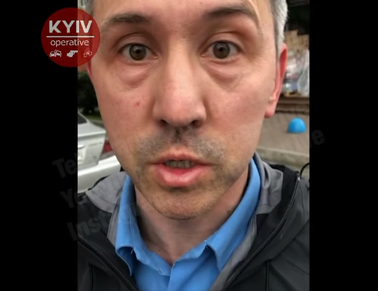 В Киеве агрессивный таксист забрызгал пассажирке лицо баллончиком. Фото водителя